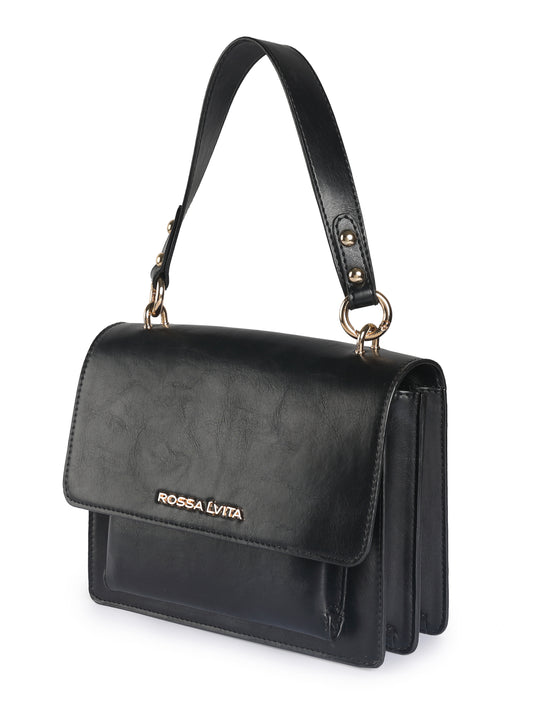 Madeline Shoulder Bag Charcoal Black