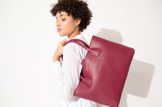 Noa Major Large Tote Bag Sangria Red